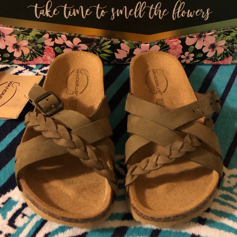 Wanderlust Braided Leather Sandals NWT